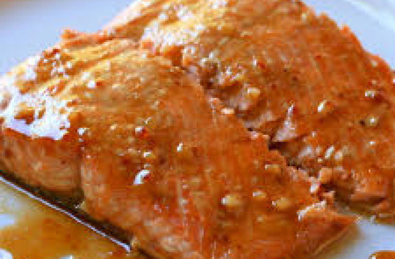 Bourbon-Glazed Salmon