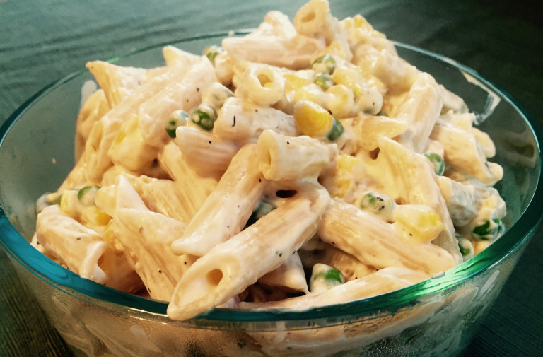 Creamy Penne With Peas and Corn